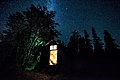 2018 年某日 阿拉斯加一間屋仔上嘅夜空