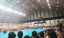 The UP CHK Gym during the bronze medal game which featured Malaysia and the Philippines. 2019 SEA Games Men's floorball MAS v PHI bronze medal game 2.jpg
