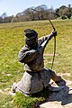 An archer statue on the Battle Abbey grounds.