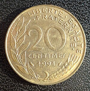 20 Centimes (1990) - Vorderseite.jpg