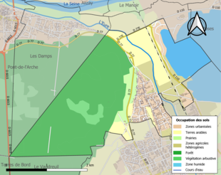 Mappa a colori che mostra l'uso del suolo.