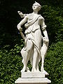 Diana (Artemis) mit Hirschkuh-Dresdener Fontäne - Sanssouci