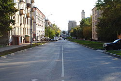5-я Магистральная улица (вид от 2-го Хорошёвского проезда в сторону 1-й Магистральной улицы).