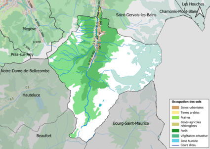 Mappa a colori che mostra l'uso del suolo.