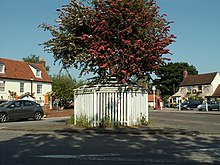 The Queen's Head (at right) A strange road sign in Tolleshunt D'Arcy village - geograph.org.uk - 817383.jpg