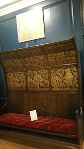 Day 39: A wooden carved bench by William Morris