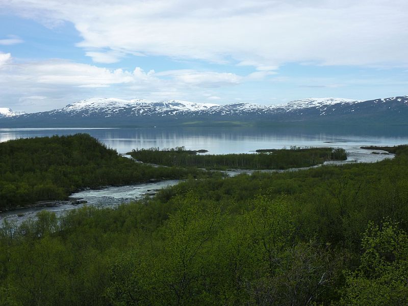 File:Abiskojåkka and Torneträsk spring.jpg