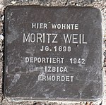 Acholshausen Stolperstein Weil, Moritz.jpg