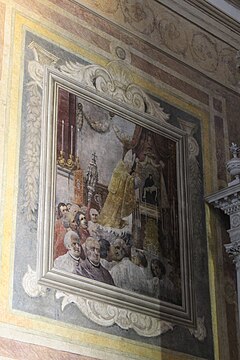 Affresco incoronazione della Vergine altare lato sinistro