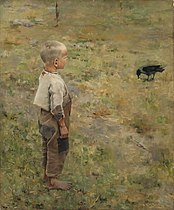 Boy and a Crow, 1884 (fi)