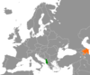 Location map for Albania and Azerbaijan.