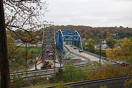 Albert Gallatin Memorial Bridge (1930 and 2009) - West End.jpg