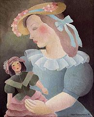Dziewczynka z lalką (Fille à la poupée), 1934.