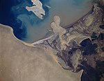 Amu Darya delta from space