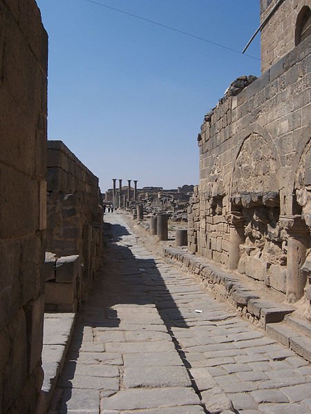 File:Ancient Paved Road at Bosra, Syria..jpg