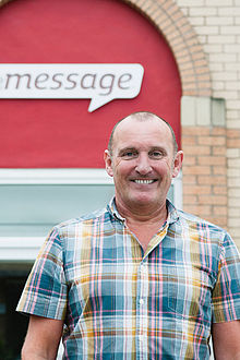 Andy Hawthorne outside Message Trust Manchester HQ, July 2014 Andy Hawthorne outside Message Trust Manchester HQ, July 2014.jpg