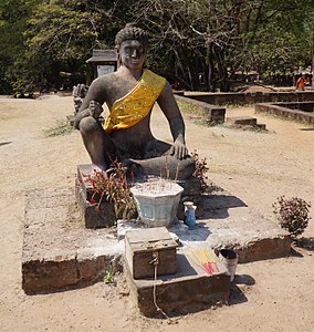 Angkor Thom statue Leper King. Cambodge