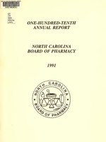 Miniatuur voor Bestand:Annual report of the North Carolina Board of Pharmacy (serial) (IA annualreportofno1101991).pdf