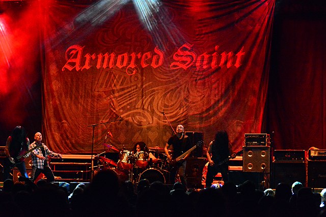 Armored Saint performing in 2015