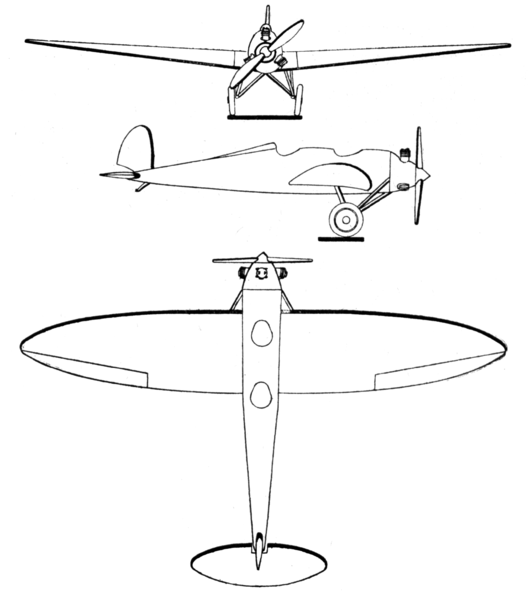 File:Bäumer Sausewind 3-view Les Ailes July 21,1927.png