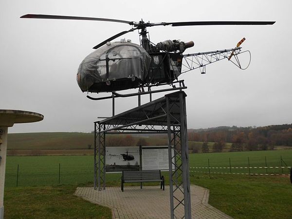 SA 318C Alouette II Astazou at the Borderland Museum Eichsfeld in Central Germany.