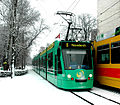 Basler Verkehrs-Betriebe (BVB) tram 322 op 26 februari 2006 te Bazel.