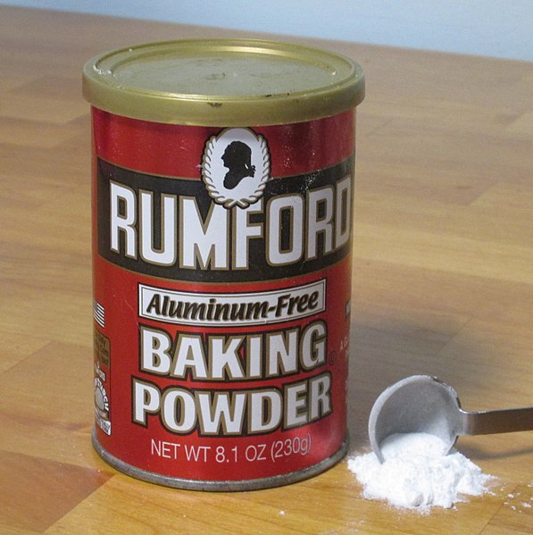 U.S. consumer-packaged baking powder. This particular type of baking powder contains monocalcium phosphate, sodium bicarbonate, and cornstarch.