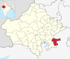 Positionskarte des Distrikts Baran