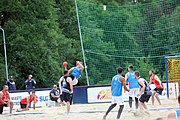 Deutsch: Beachhandball Europameisterschaften 2019 (Beach handball Euro); Tag 3: 4. Juli 2019 – Männer, Platzierungsrunde Gruppe III, Italien-Montenegro 2:0 (22:15, 18:7) English: Beach handball Euro; Day 3: 4 July 2019 – Men Consolation Round Group III – Italy-Montenegro 2:0 (22:15, 18:7)