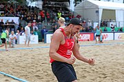 Deutsch: Beachhandball Europameisterschaften 2019 (Beach handball Euro); Tag 6: 7. Juli 2019 – Männerfinale, Dänemark-Norwegen 2:0 (25:18, 19:16) English: Beach handball Euro; Day 6: 7 July 2019 – Men's Final – Denmark-Norway 2:0 (25:18, 19:16)