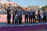 Deutsch: Beachhandball bei den Olympischen Jugendspielen 2018 in Buenos Aires; Tag 7, 13. Oktober 2018; Medaillenzeremonie Jungs - Gold: Spanien, Silber: Portugal, Bronze: Argentinien English: Beach handball at the 2018 Summer Youth Olympics in Buenos Aires at 13 October 2018 – Medal Ceremony Boys - Gold: Spain, Silver: Portugal, Bronze: Argentina Español: Handball de playa en los Juegos Olimpicos de la Juventud Buenos Aires 2018 en 13 de octubre de 2018 – Medalla Ceremonia para niños - Oro: España, Plata: Portugal, Bronce: Argentina