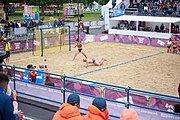 Deutsch: Beachhandball bei den Olympischen Jugendspielen 2018; Tag 5, 10. November 2018; Mädchen, Hauptrunde - Kroatien-Niederlande 1:2 English: Beach handball at the 2018 Summer Youth Olympics at 11 October 2018 – Girls Main Round – Croatia-Netherlands 1:2