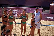 Deutsch: Beachhandball bei den Olympischen Jugendspielen 2018; Tag 4, 10. Oktober 2018; Mädchen, Vorrunde, Gruppe A - Ungarn-Chinese Taipei (Taiwan) 2:0 English: Beach handball at the 2018 Summer Youth Olympics at 10 October 2018 – Girls Preliminary Round Group A‎ – Hungary-Chinese Taipei 2:0