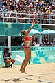 Deutsch: Beachvolleyball bei den Olympischen Jugendspielen 2018; Tag 11, 17. Oktober 2018; Mädchen, Finale – Italien (Claudia Scampoli & Nicol Bertozzi)- Russland (Maria Woronina & Maria Botscharow) 0:2 (19–21/19–21) English: Beach volleyball at the 2018 Summer Youth Olympics at 17 October 2018 – Girls Final – Italy (Claudia Scampoli & Nicol Bertozzi) - Russia (Maria Voronina & Maria Bocharova) 0:2 (19–21/19–21)