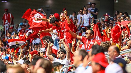 Tunisian fans in Moscow at the 2018 FIFA World Cup.