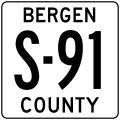 File:Bergen County Route S-91 NJ.svg