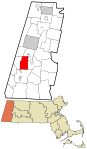 Berkshire County Massachusetts incorporated and unincorporated areas Stockbridge highlighted.svg