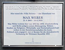 Berliner Gedenktafel Leibnizstr 21 (Charl) Max Weber.jpg