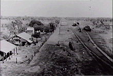 Bahnhofsgelände, 1940er Jahre, Blick vom Wassertank nach Norden