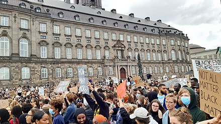 Demonstration at Christiansborg Slotsplads, Copenhagen, June 7, 2020