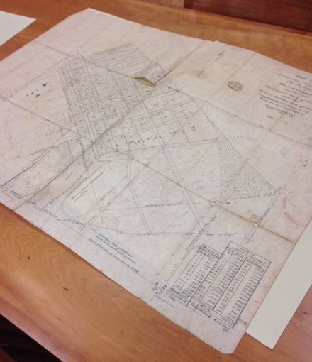 Layout of Major Richard O’Hea's original city plan, map