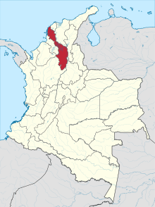 Розташування департамента Болівар на мапі Колумбії