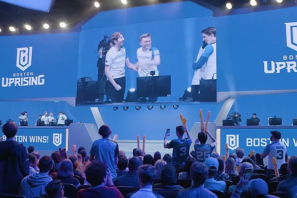 Boston Uprising on stage in 2019