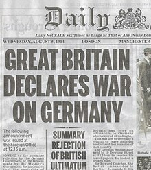 Daily Mail on 5 Aug Britain declares war--Daily Mail Aug 5, 1914.jpg