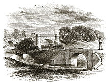 Old engraving of the demolished Bull Bridge Aqueduct Bull bridge.jpg