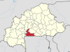 Localisation de la province de la Sissili au Burkina Faso.