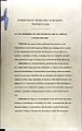 Original copy of Proclamation 3504, signed by President Kennedy on October 23, 1962, authorizing the US Naval quarantine of Cuba (from the National Archive and Records Administration.)