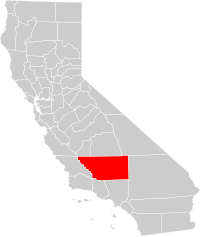 Locatie van Kern County in Californië