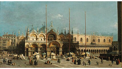 Canaletto (1697–1768), Place Saint-Marc à Venise, vers 1740-1750. Musée d'Art contemporain de Rolandseck, Remagen[6].