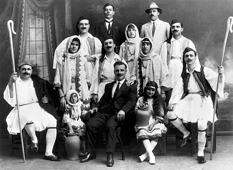 File:Cast of Golpho a play produced by the Greek community in Brisbane, 1921 (28456030664).jpg